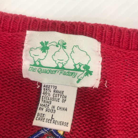 The Quacker Factory Christmas Cardigan Sz L Ugly R - Picture 5 of 8